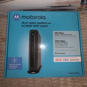 Motorola-AC Dual-Band Wi-Fi Router with 16x4 Modem